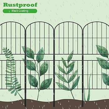 OUSHENG Decorative Garden Fence - Rustproof, Arched Design